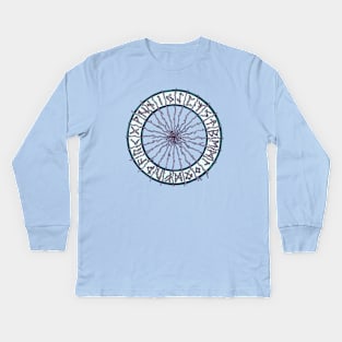 Elder Futhark Rune Wheel Kids Long Sleeve T-Shirt